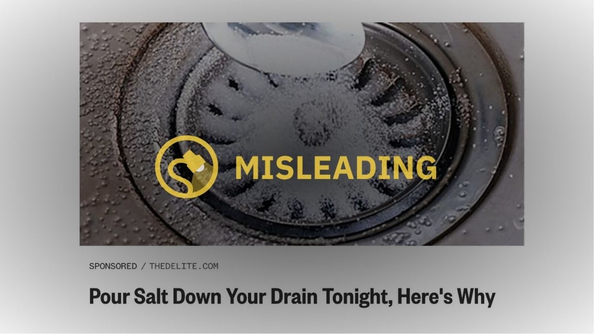 pour salt down your drain at night tonight