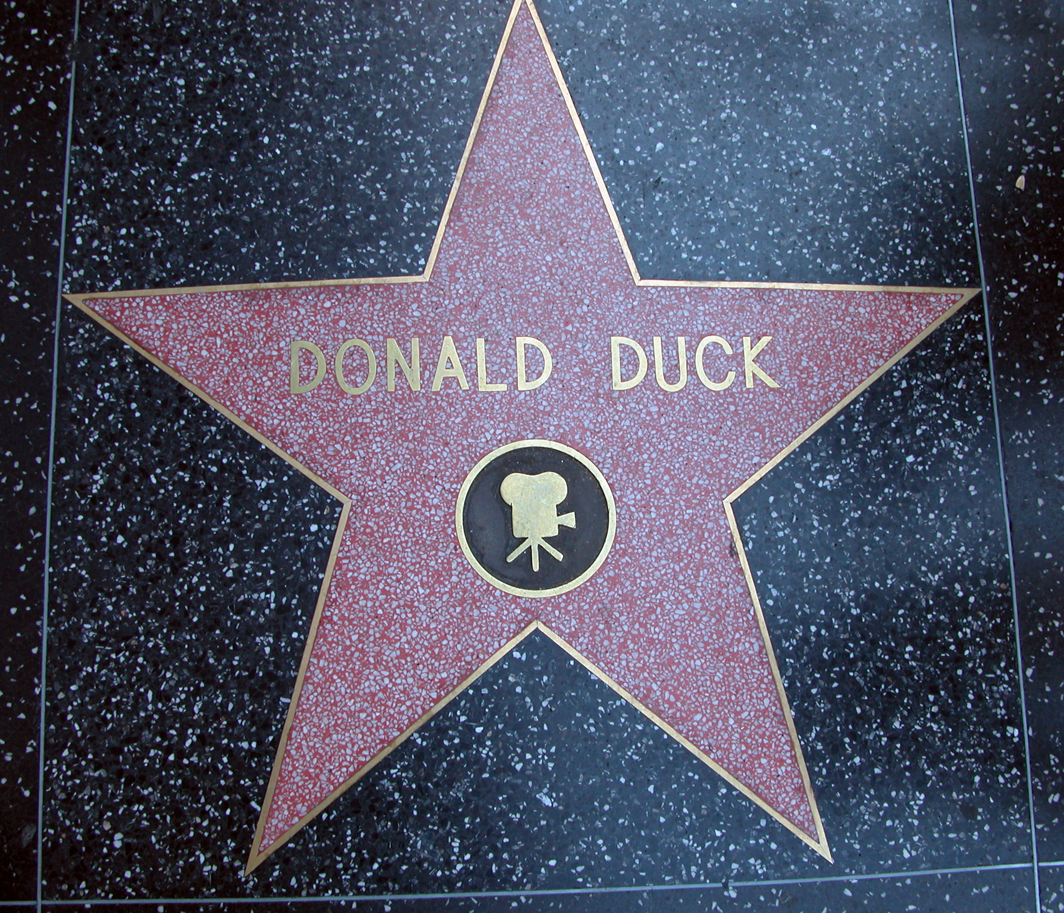 Donald duck star on walk on fame