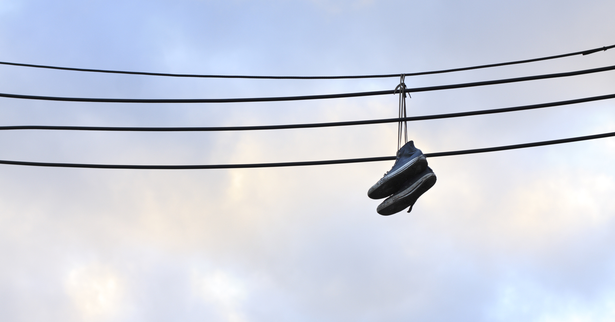 Do Sneakers Hanging from Power Lines 