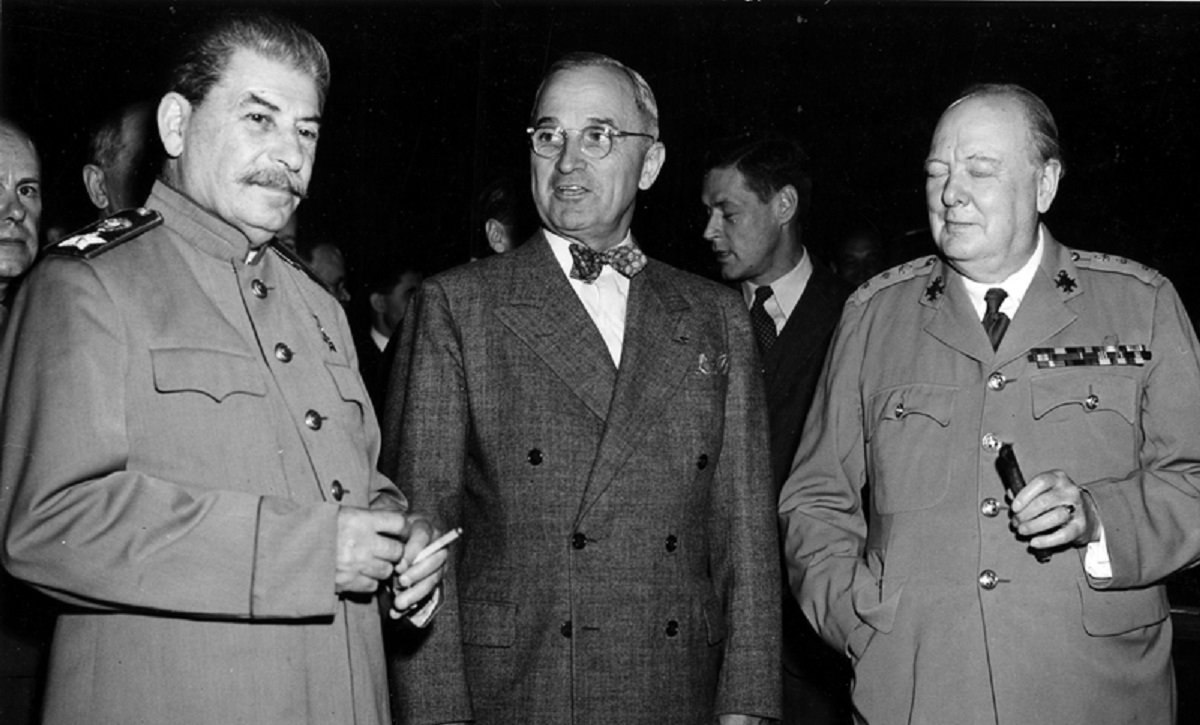 Joseph Stalin, Harry S. Truman, and Winston Churchill