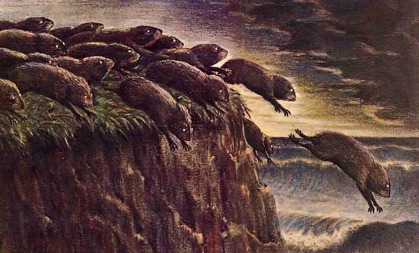 Image result for what are the legendary creatures that stampede over the cliff
