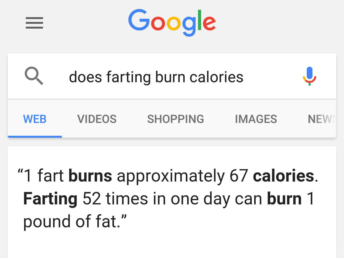 fart calories