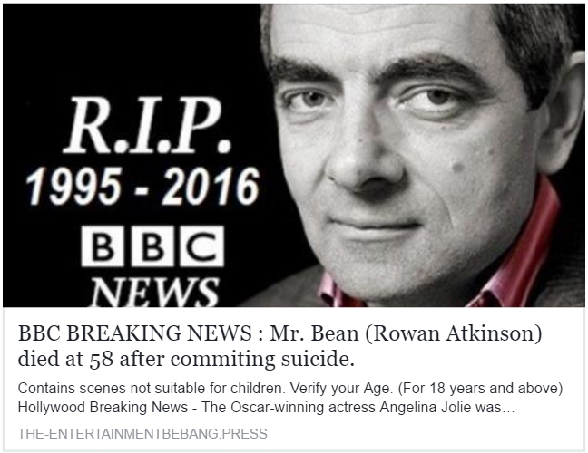 Rowan Atkinson death hoax