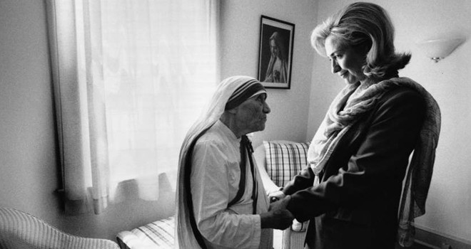 Mother Teresa and Hillary Clinton