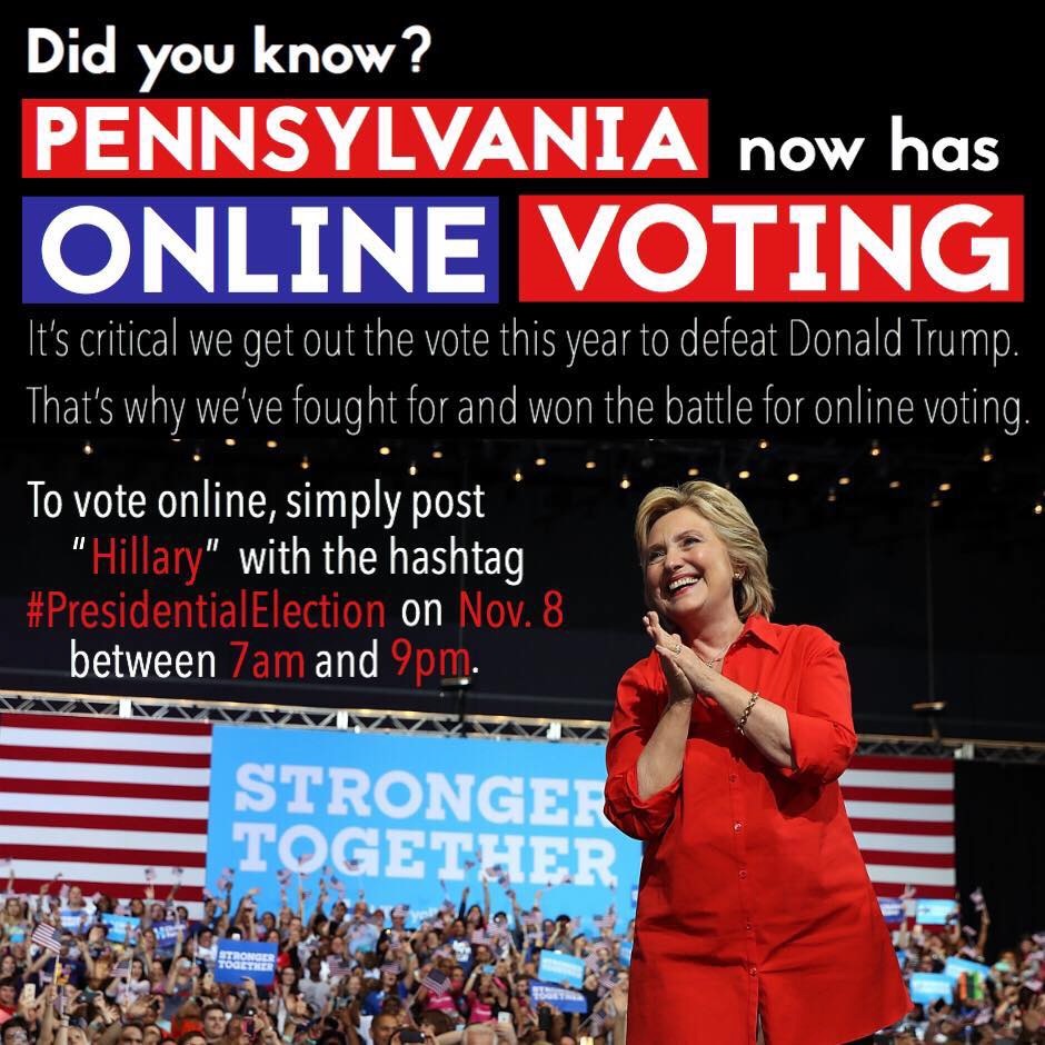 online voting hashtag