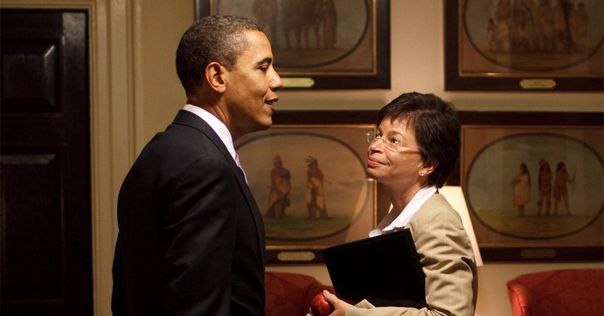 Barack Obama and aide Valerie Jarrett
