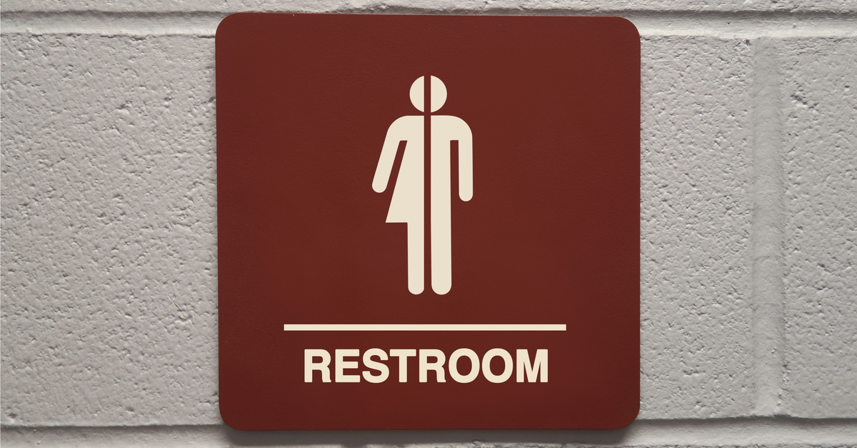 Sign for a gender-neutral bathroom.