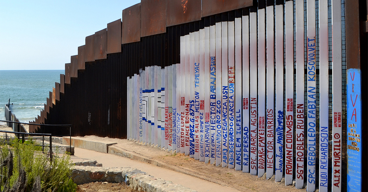 The U.S.-Mexico border wall.