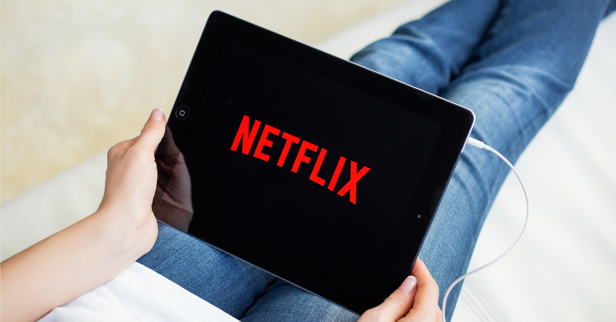 Tablet featuring Netflix logo