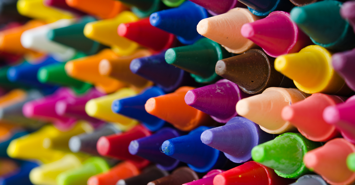 Close-up of crayons of all colors