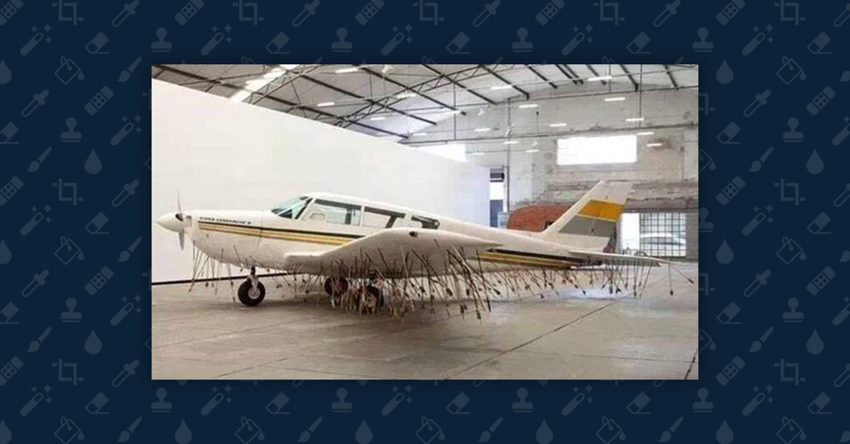 airplane full of arrows