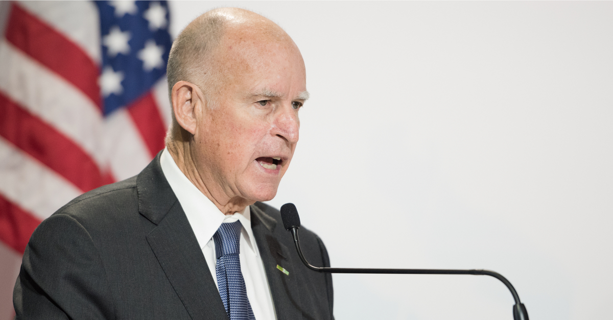 California's governor, Jerry Brown