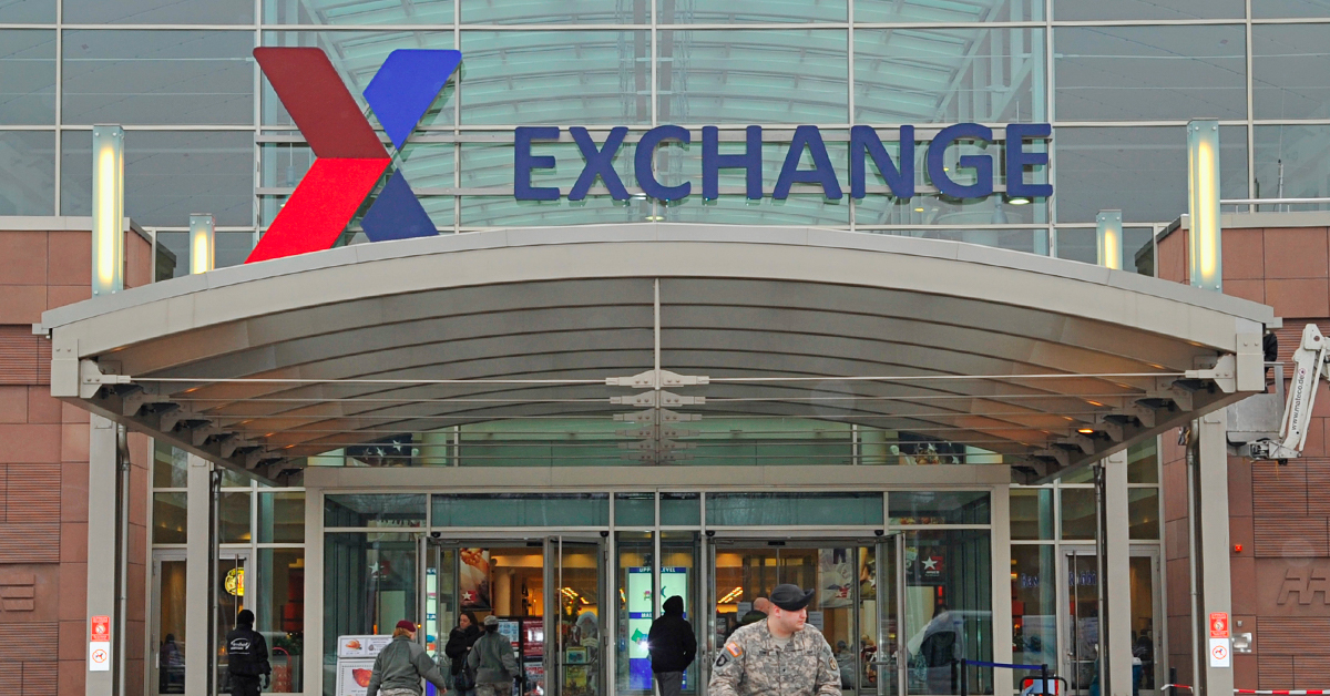Military exchange storefront at Ramstein Air Base