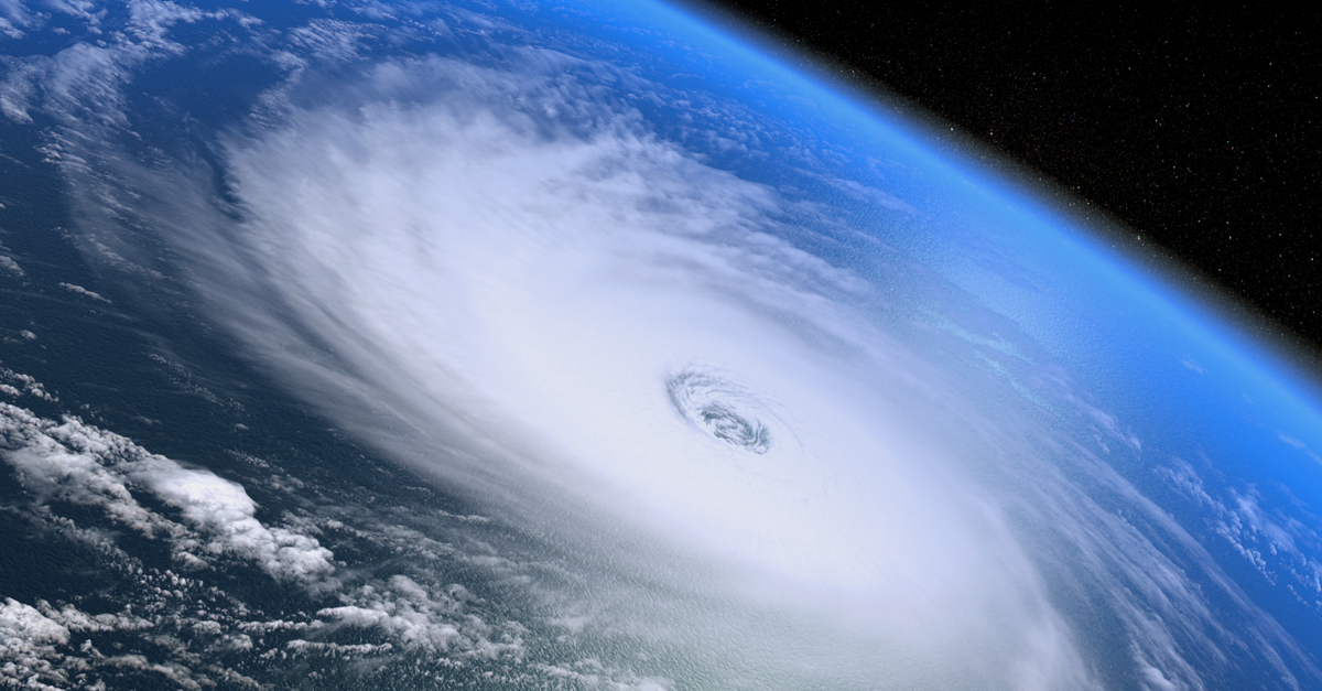 Giant hurricane seen from space