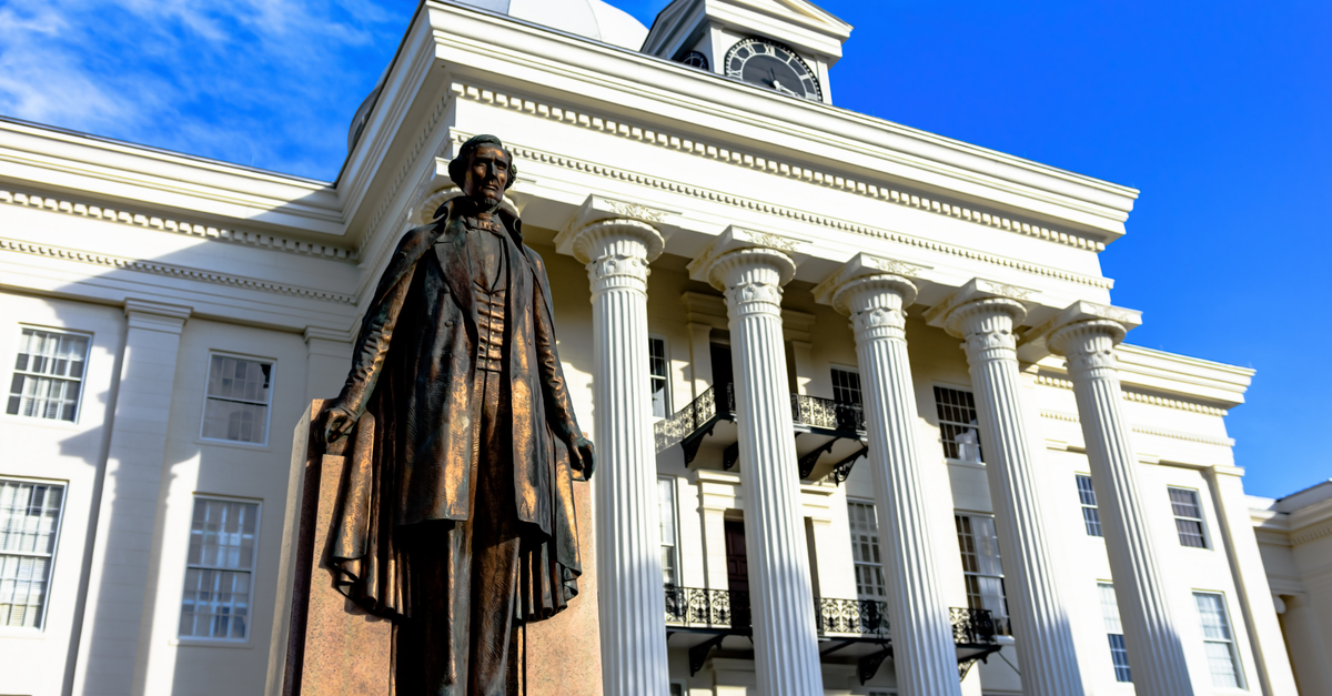 Jefferson Davis statue in Montgomery, Alabama