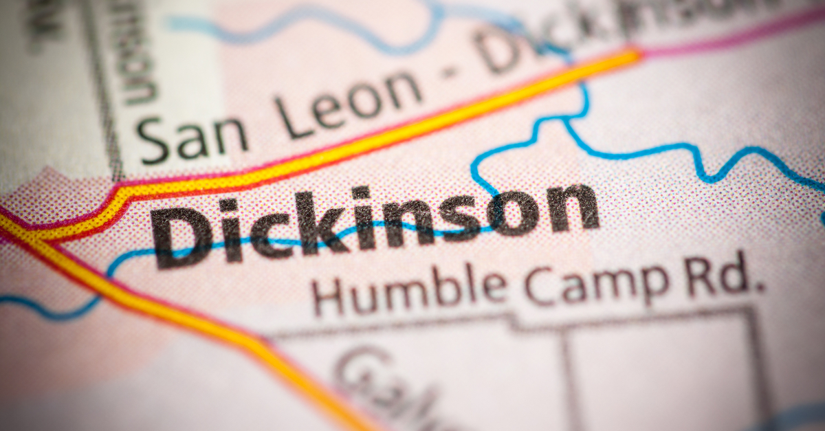 Map of Dickinson, texas