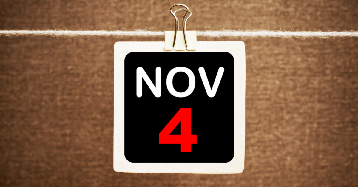 Calendar clipping of date November 4
