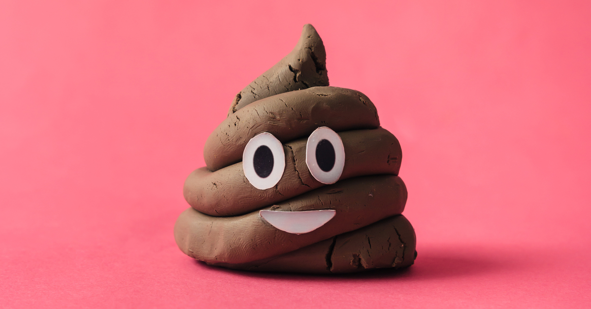 sculpture of poop emoticon