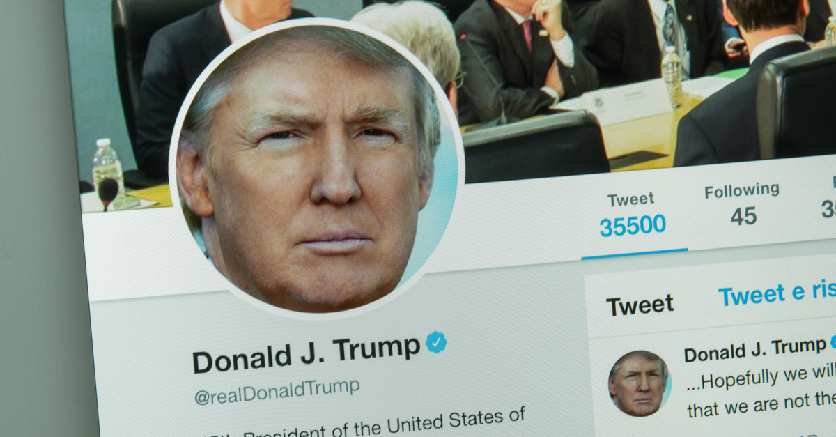 Donald Trump twitter profile