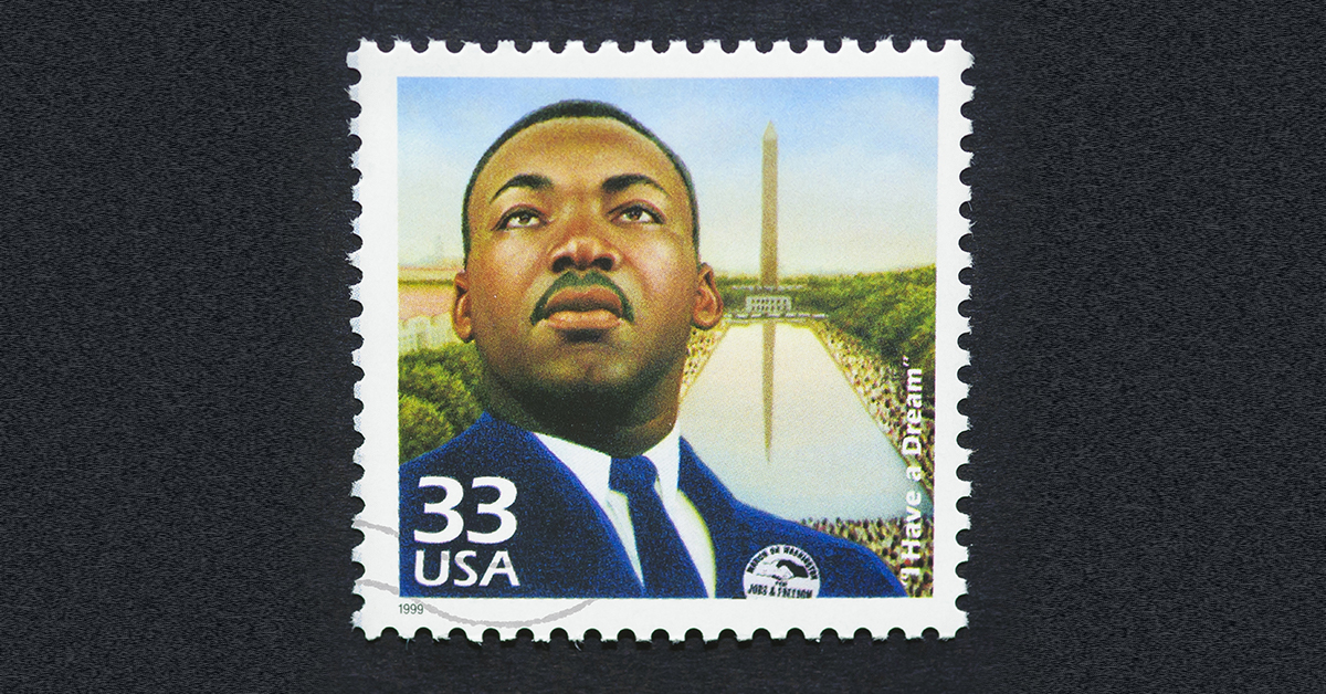 Martin Luther King Jr stamp USPS