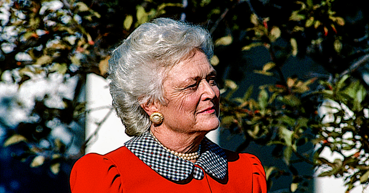 Barbara Bush in 1989.