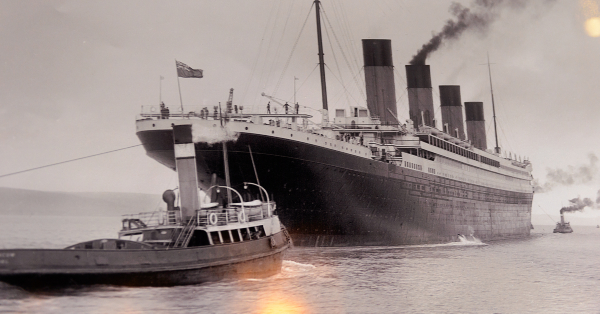 Historic image of the Titanic.