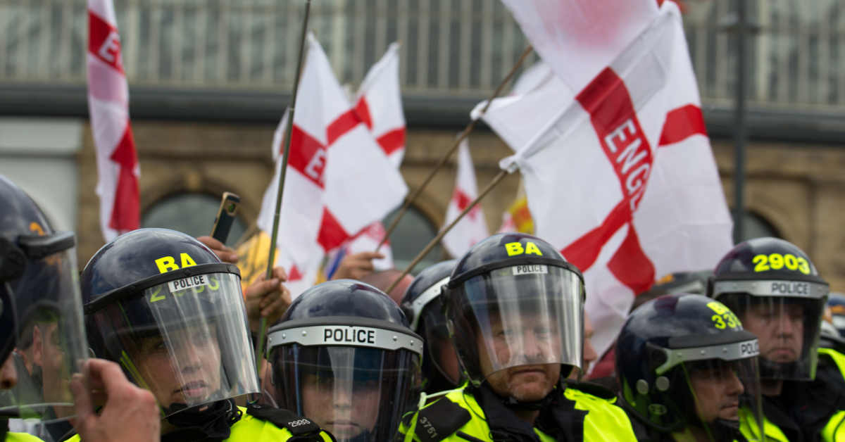 Liverpool UK, 3rd June 2017. English Defence League supporters and Anti- Fascist supporters clash in Liverpool Merseyside UK.