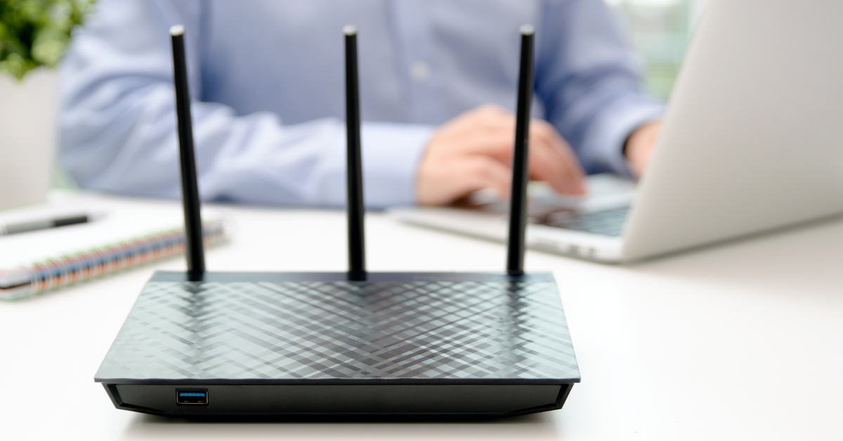 A wireless router.