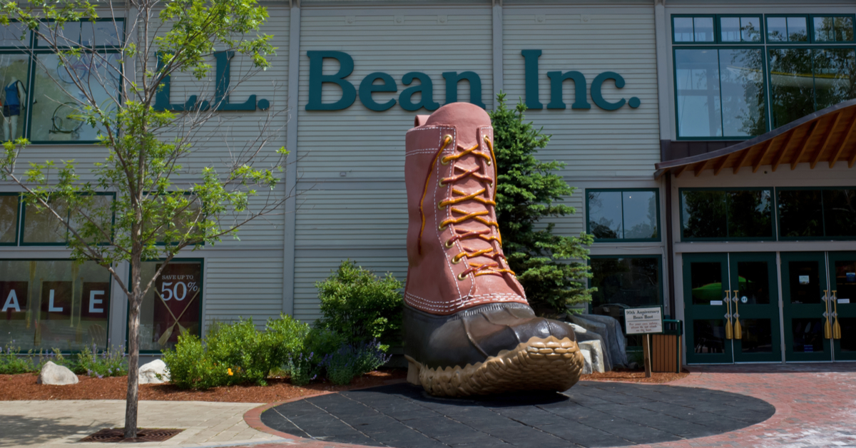Outside of L.L. Bean, Inc. headquarters.