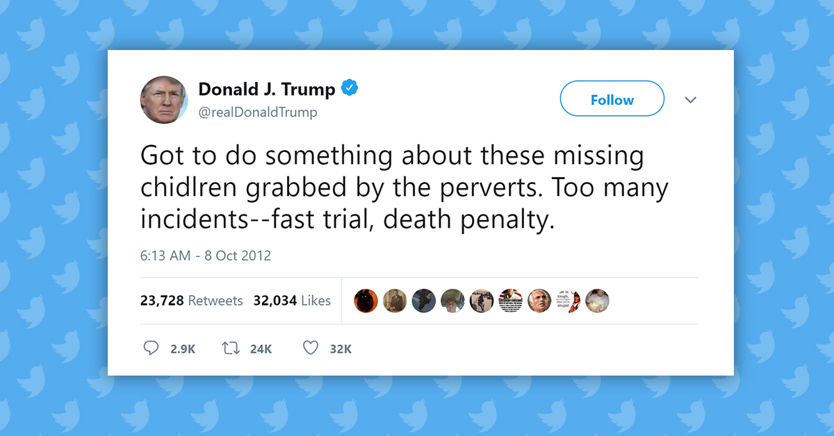 Did President Trump Say Pedophiles Will Get the Death Penalty?