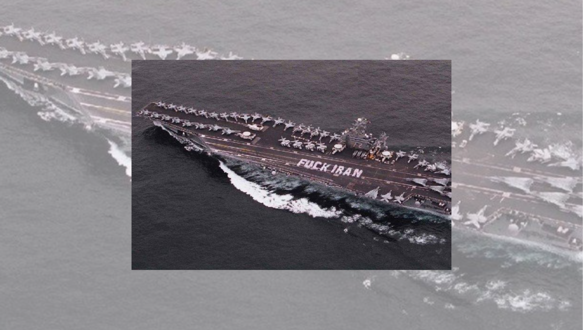 fuck iran naval ship