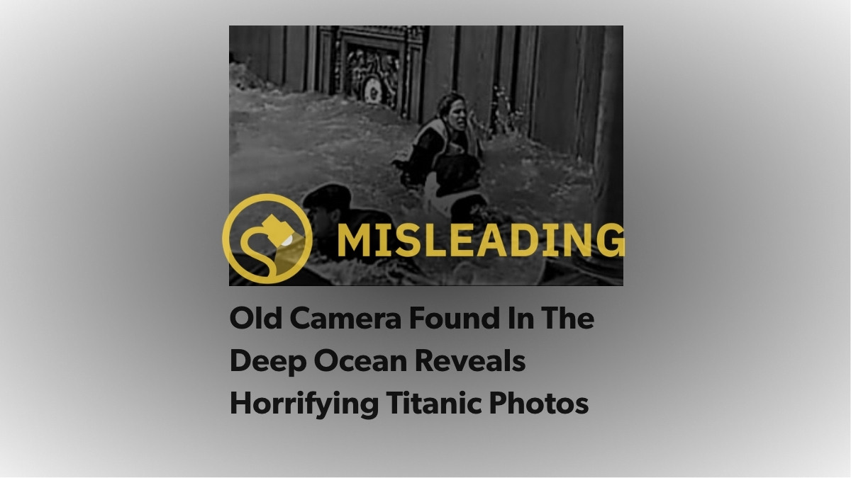 An old camera from the Titanic was not found in the deep ocean.
