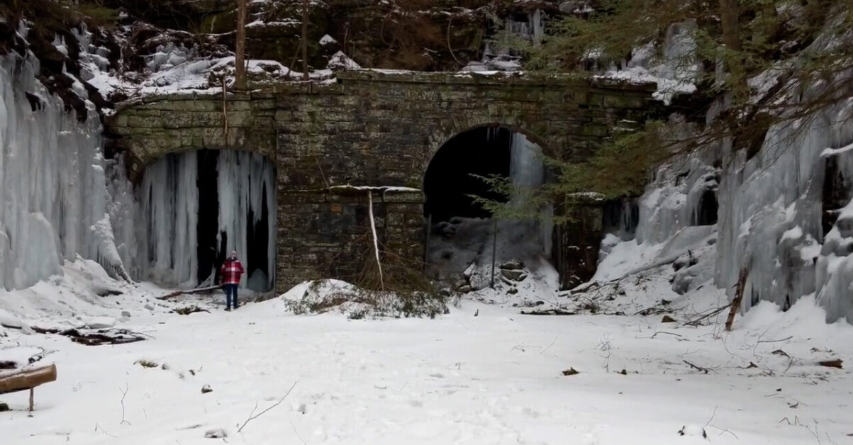 abandoned train tunnel