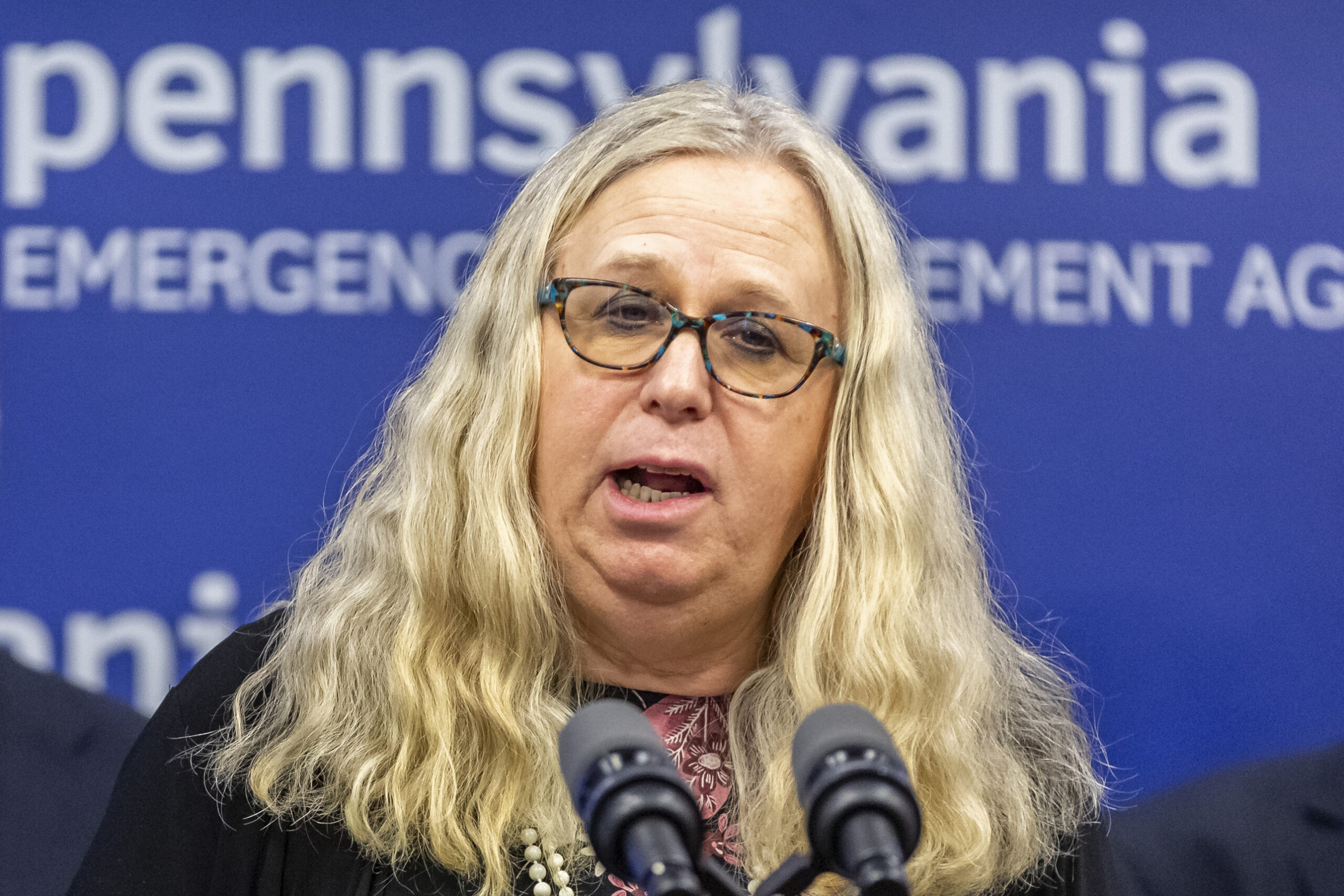 FILE - In this March 12, 2020, file photo, Pennsylvania Secretary of Health Rachel Levine provides an update on the coronavirus known as COVID-19 in Harrisburg, Pa. President-elect Joe Biden has tapped Levine to be his assistant secretary of health, leaving her poised to become the first openly transgender federal official to be confirmed by the U.S. Senate. (Joe Hermitt/The Patriot-News via AP, File)
