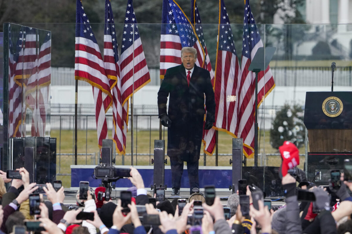 President Donald Trump arrives to speak at a rally Wednesday, Jan. 6, 2021, in Washington. (AP Photo/Jacquelyn Martin)