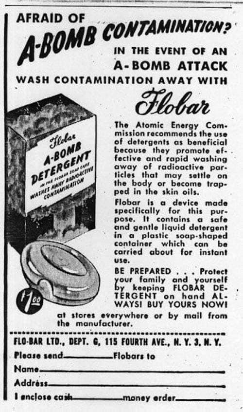 Flobar Atomic Detergent ad
