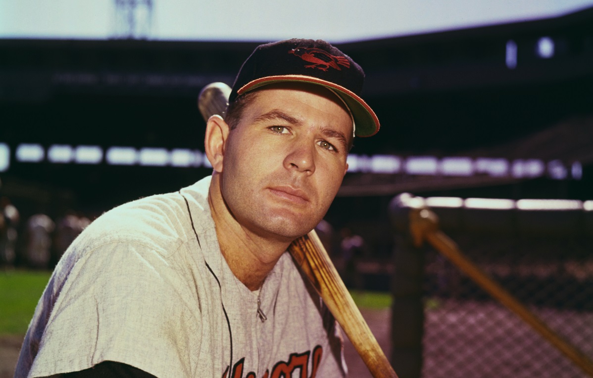 Jim Gentile Posing with Baseball Bat