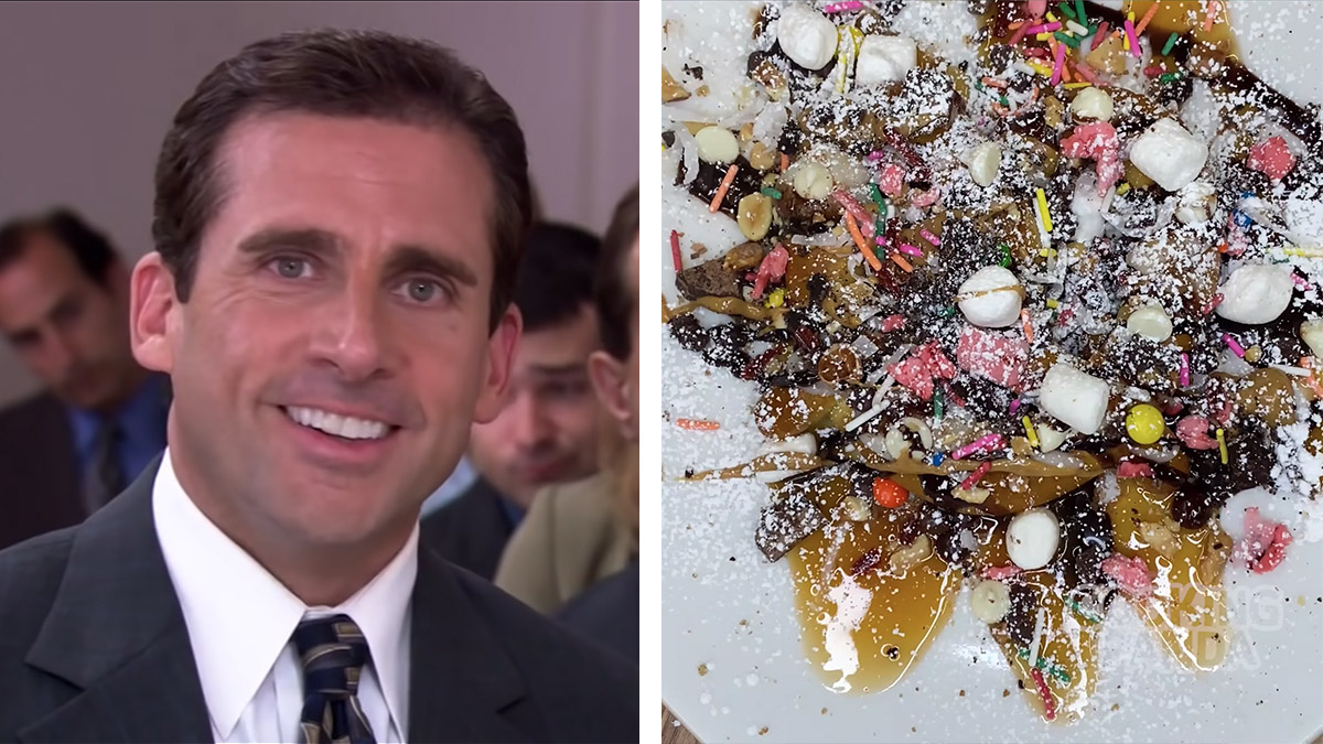 A TikTok user named Cooking Panda recreated Michael Scott's Pretzel Day order for The Works on The Office.