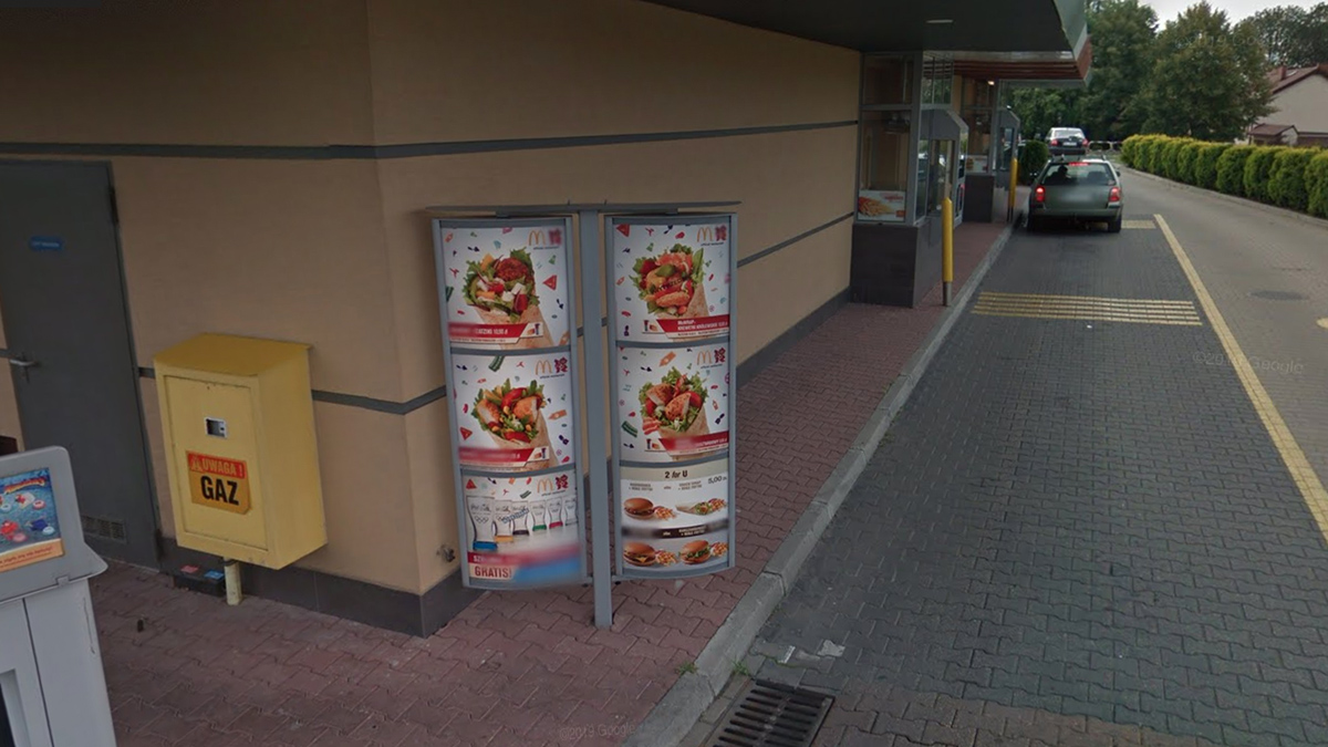 A Google Maps Street View car visited a McDonald's drive-thru in Poland showed a TikTok video.
