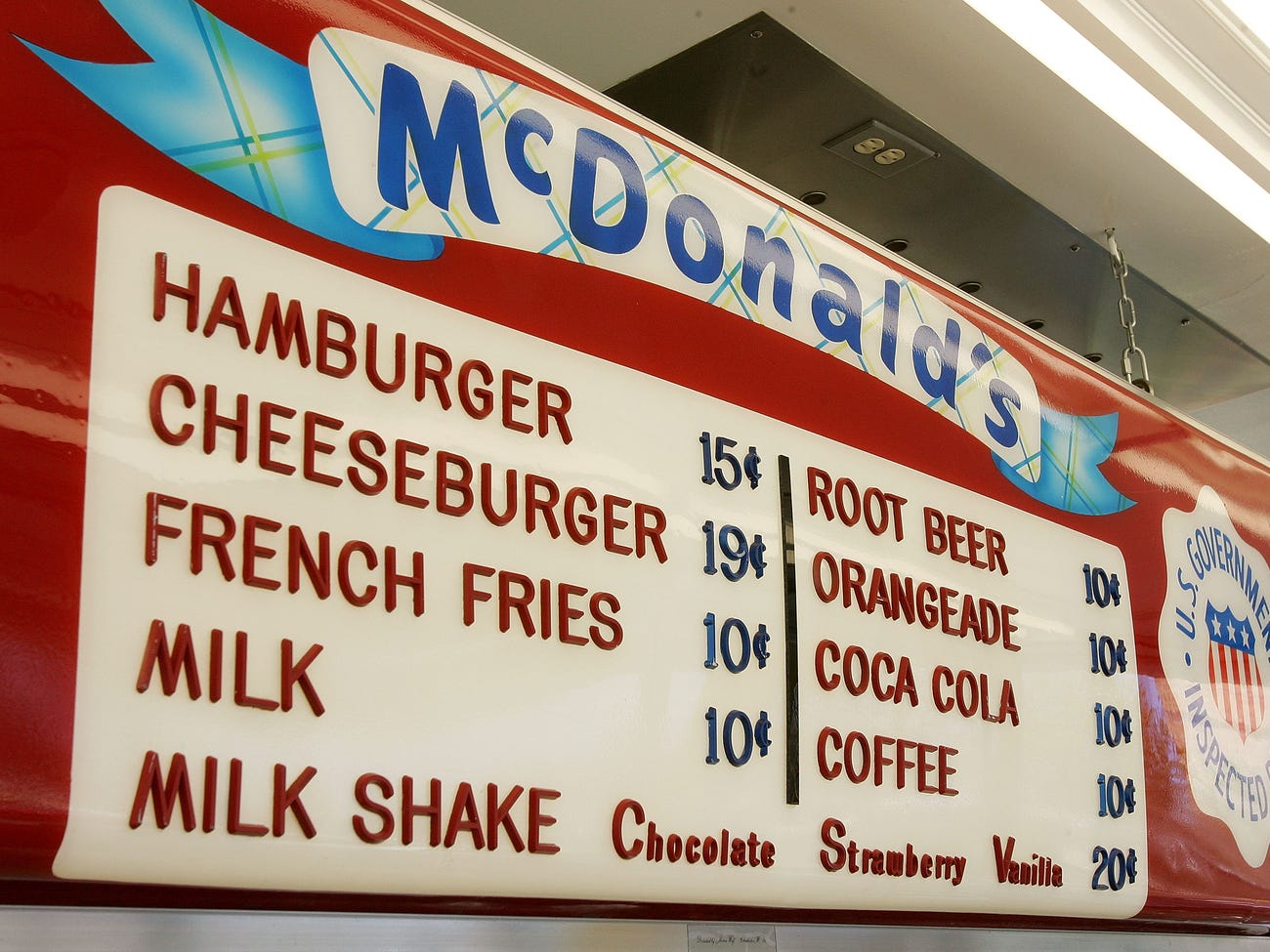 McDonald's original menu