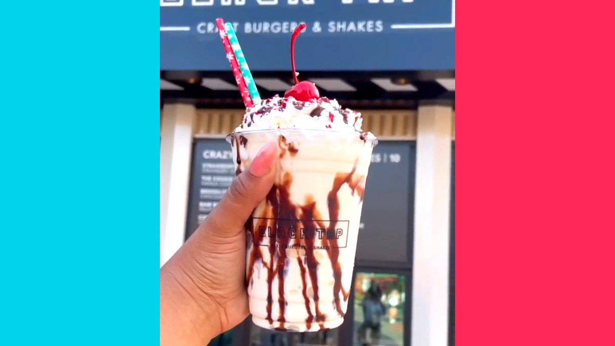 Disneyland is offering a holiday treat in July and it's a milkshake with Christmas colored straws and it's available at Black Tap Craft Burgers and Shakes in Downtown Disney.