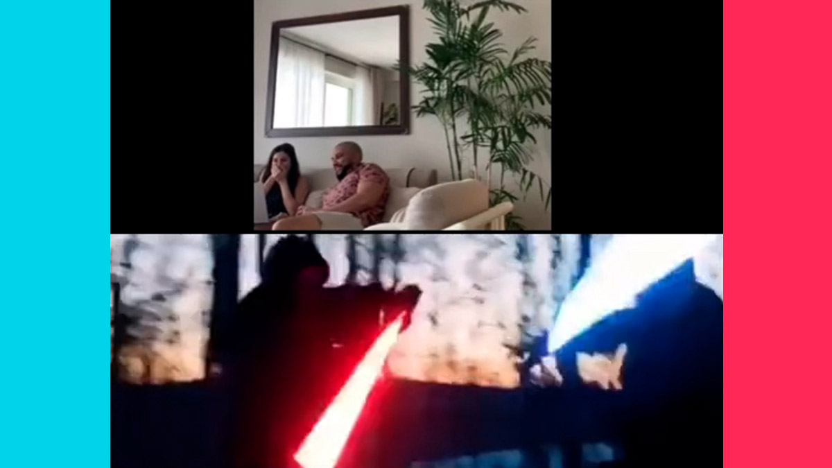 A Star Wars marriage wedding engagement proposal trailer video on TikTok resulted in the answer of yes.