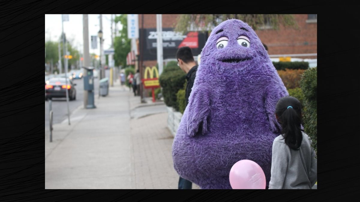 Purple mascot clo5