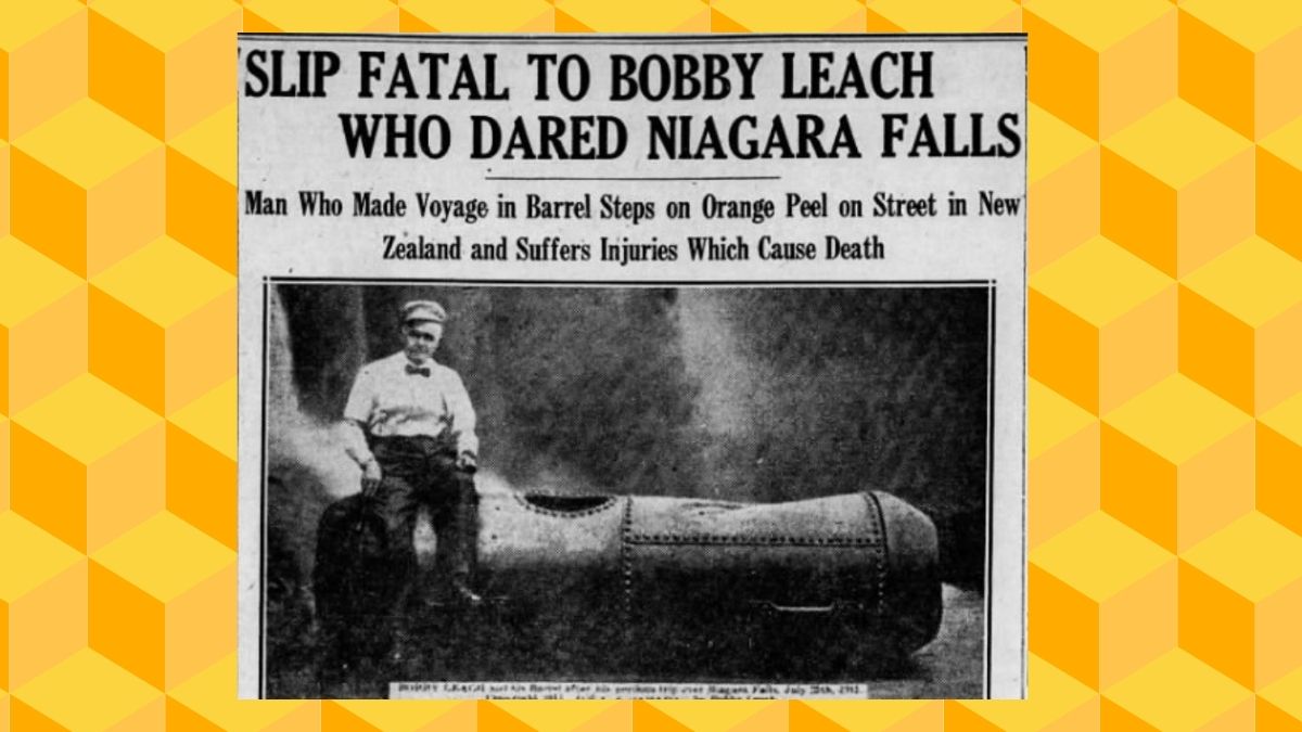 Slip Fatal to Bobby Leach Who Dared Niagara Falls