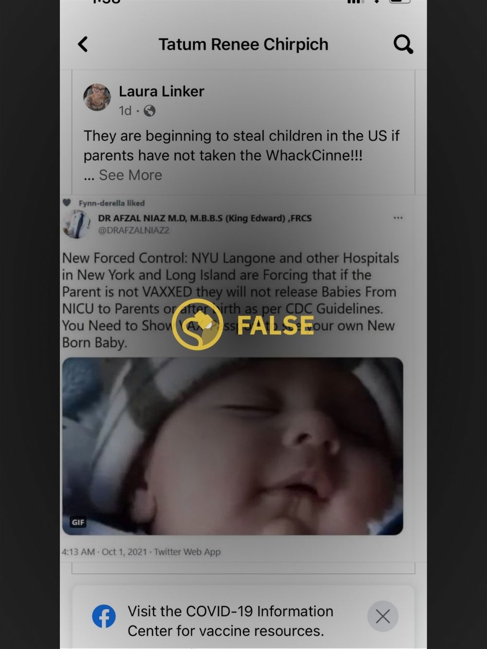 New York hospitals not allowing unvaccinated parents to take newborn babies home?