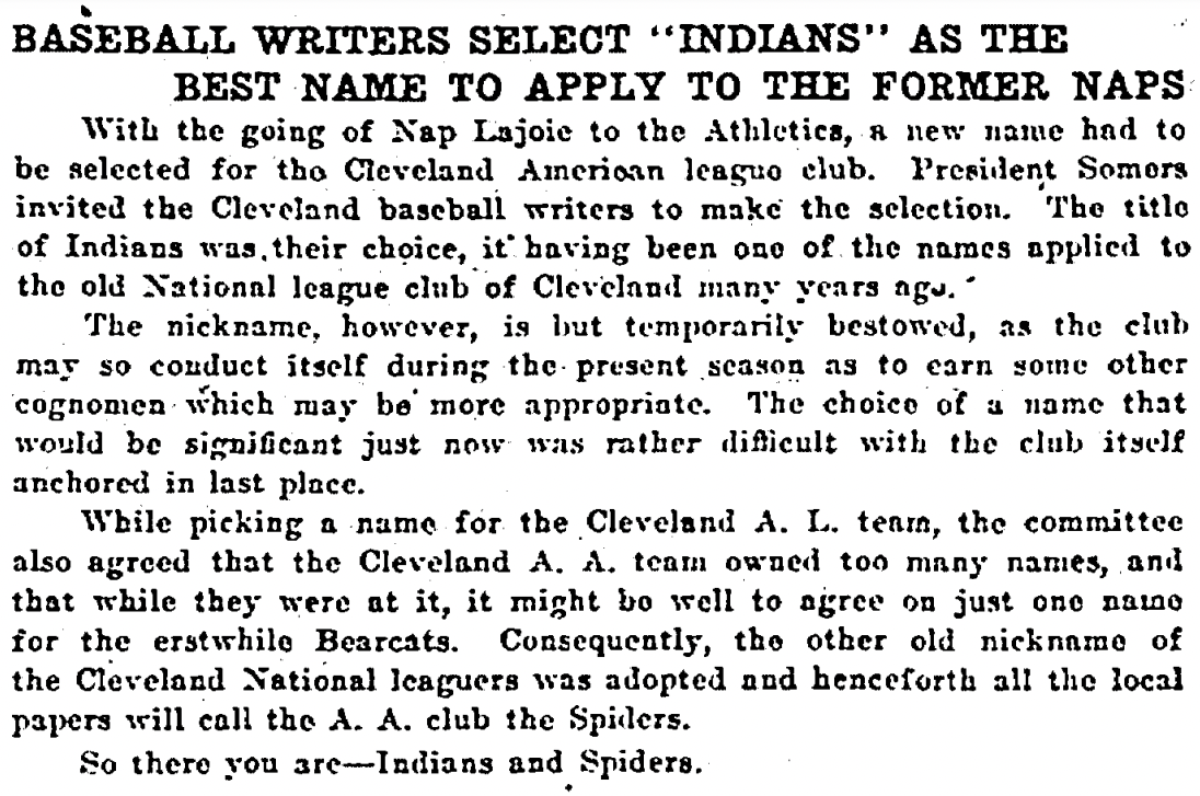 Were the Cleveland Indians Named To Honor Baseball's First Native American  Player?