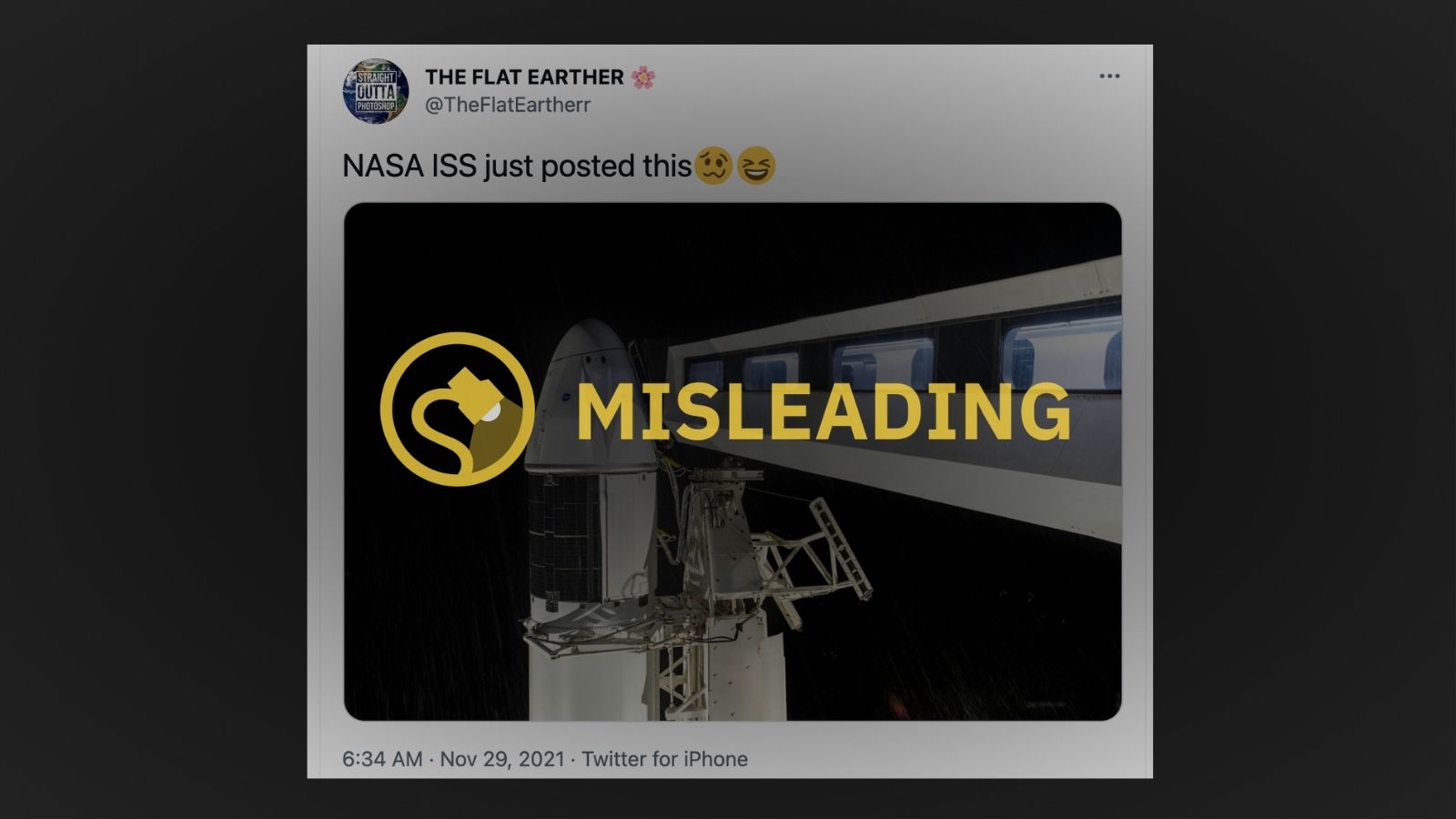NASA ISS just posted this