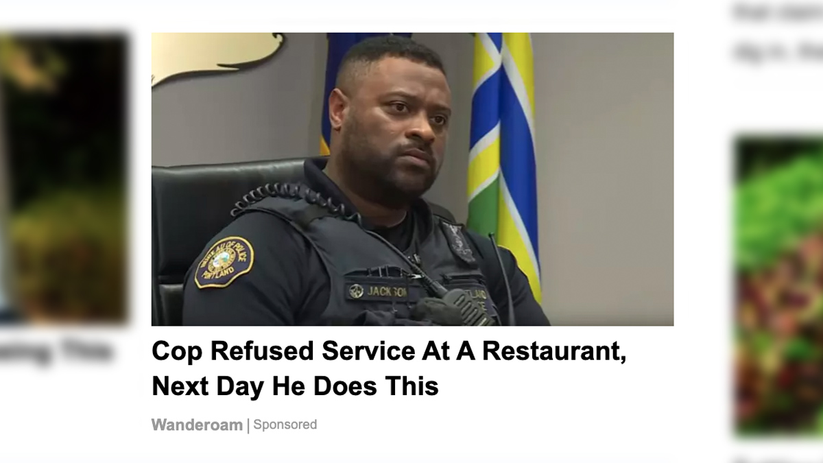 Police officer and chief Karl Baker was purportedly refused service at a diner and the online ad read as follows Cop Refused Service At A Restaurant Next Day He Does This.