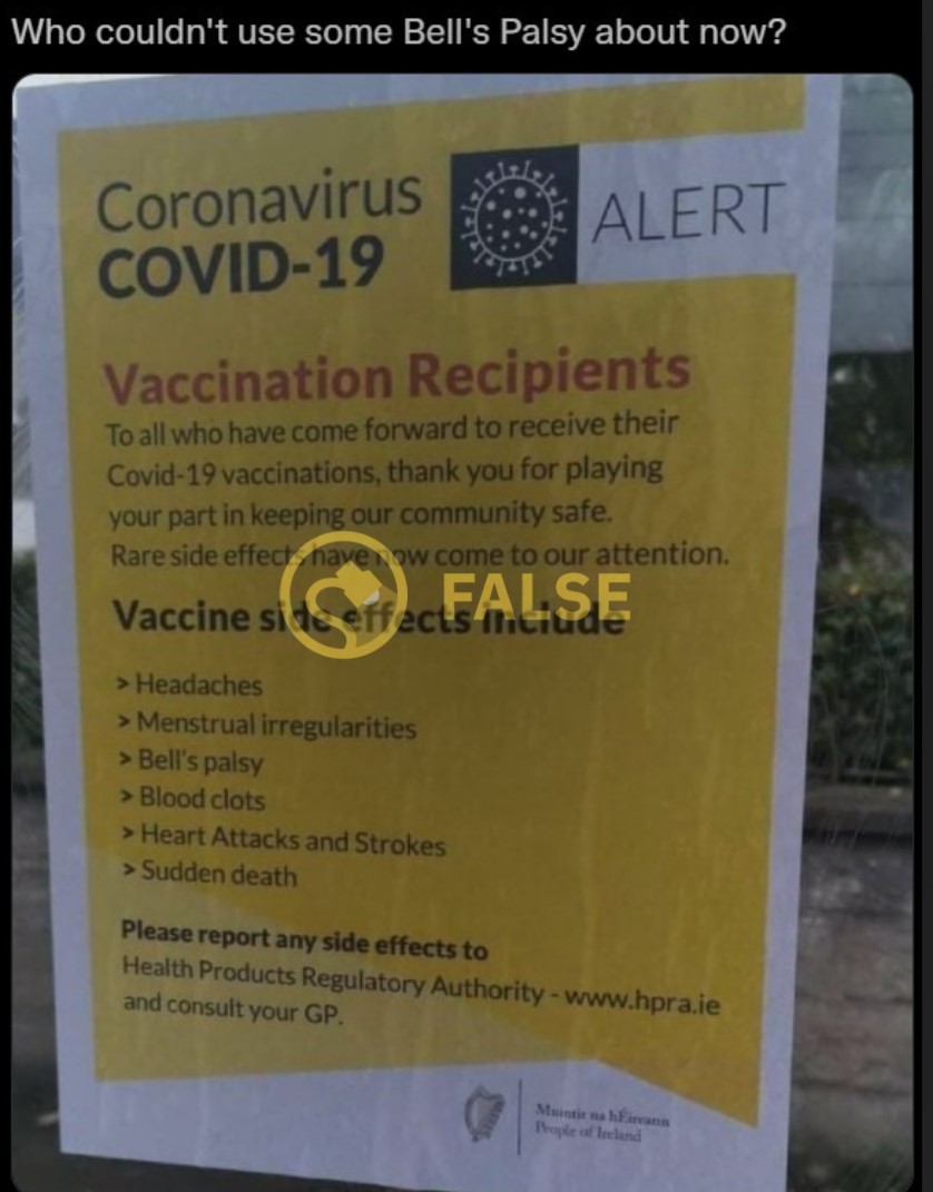 covid vaccine side effects poster