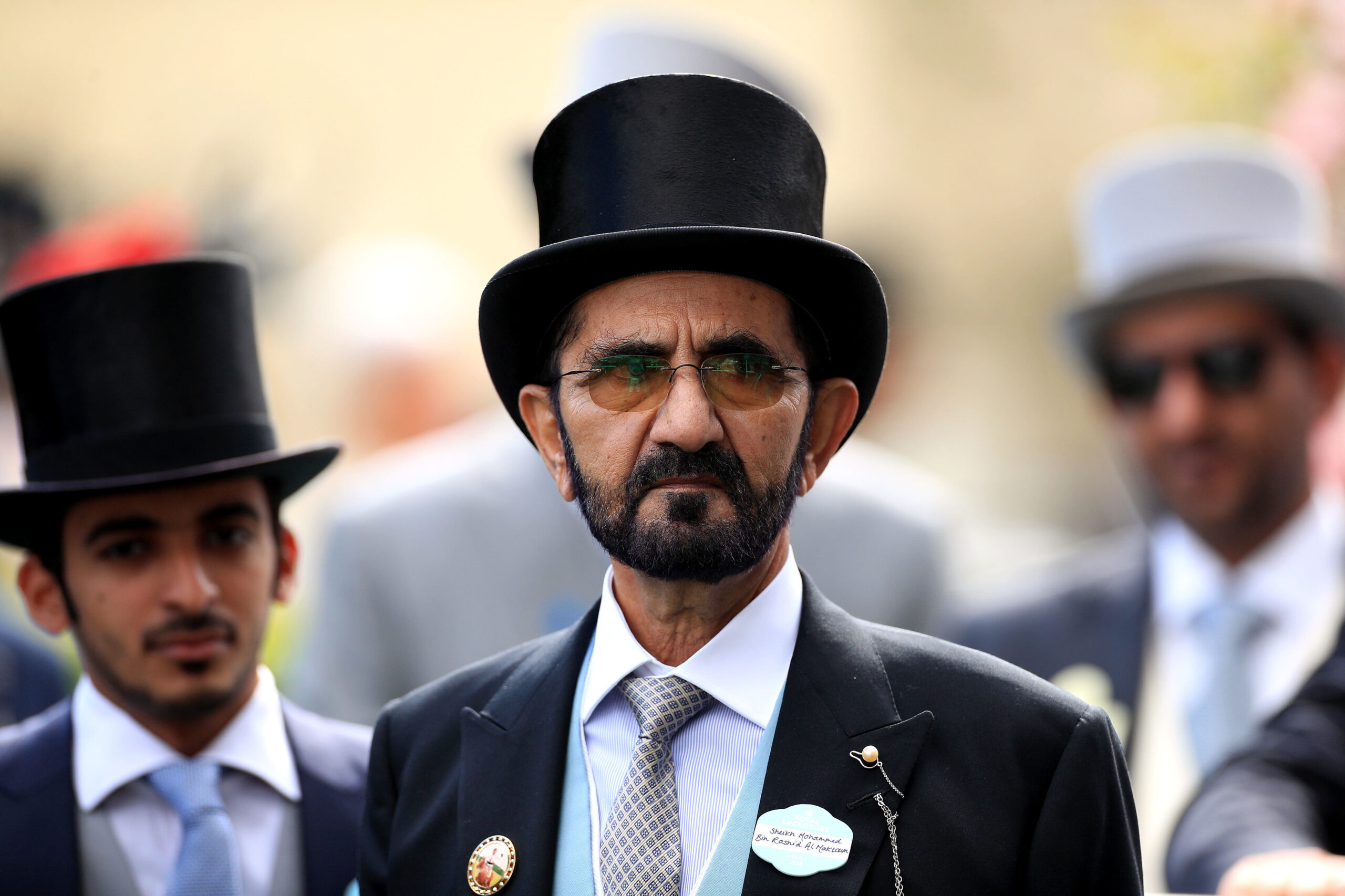 Sheikh Mohammed bin Rashid Al Maktoum is shown on June 22, 2019. A British court on Tuesday ordered the ruler of Dubai to pay his ex-wife and their children about 550 million pounds ($730 million), in one of the most expensive divorce settlements in British history. The High Court said Sheikh Mohammed bin Rashid Al Maktoum must pay 251.5 million pounds to his sixth wife, Princess Haya Bint Al Hussein, and make ongoing payments for their children Al Jalila, 14, and Zayed, 9 underpinned by a bank guarantee of 290 million pounds. (Mike Egerton/PA via AP)